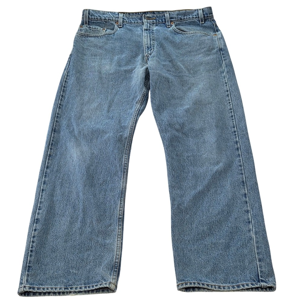 VTG '98 Levis 505 Regular Fit Straight Leg Jeans Mens W38‎ L30 Light Wash Denim